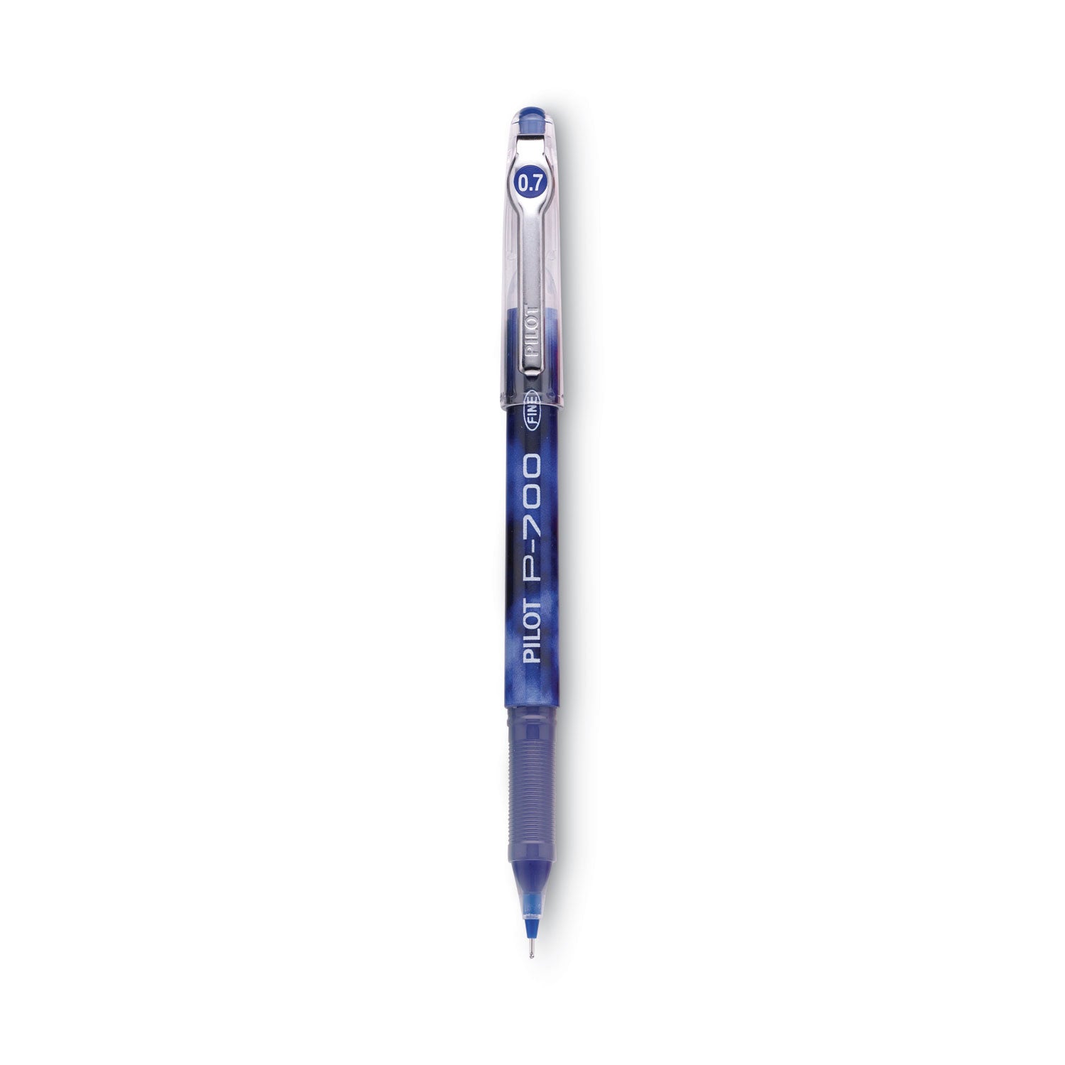 Pilot Precise P-700 Gel Pen, Stick, Fine 0.7 mm, Blue Ink, Blue Barrel, Dozen (38611)