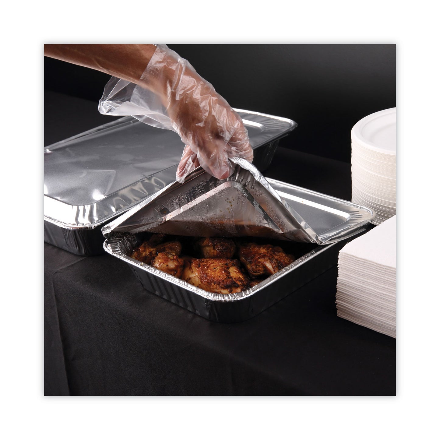 Boardwalk Aluminum Steam Table Pans, Half-Size Deep, 400 Gauge, 2.56" Deep, 10.38 x 12.75, 100/Carton (STEAMHFDP)