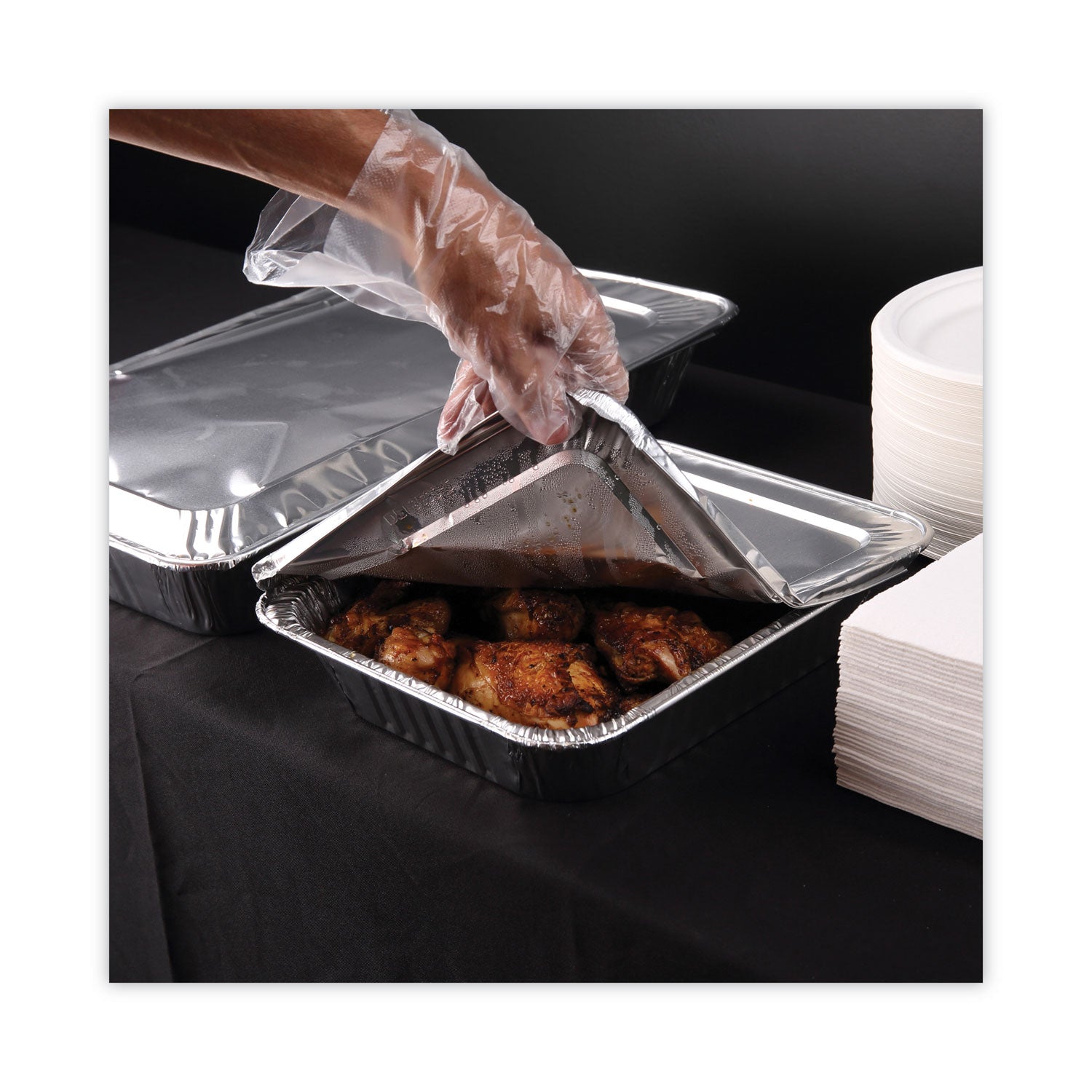 Boardwalk Aluminum Steam Table Pans, Half-Size Deep, 400 Gauge, 2.56" Deep, 10.38 x 12.75, 100/Carton (STEAMHFDP)