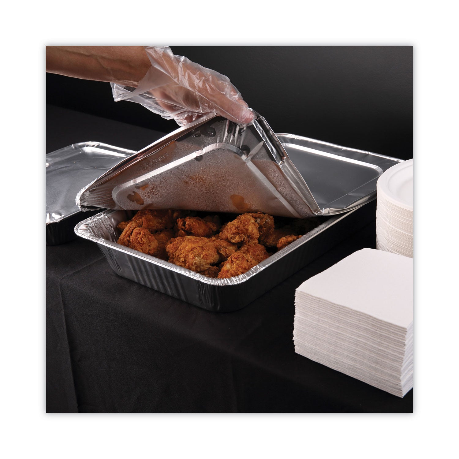 Boardwalk Aluminum Steam Table Pans, Full-Size Deep, 620 Gauge, 3.19" Deep, 12.81 x 20.75, 50/Carton (STEAMFLDP)