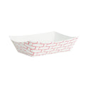 Boardwalk Paper Food Baskets, 2.5 lb Capacity, Red/White, 500/Carton (30LAG250)