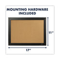 Quartet Cork Bulletin Board with Black Frame, 17 x 11, Tan Surface (79279)