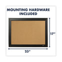 Quartet Cork Bulletin Board with Black Frame, 23 x 17, Tan Surface (79281)