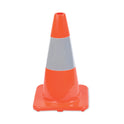 Tatco Traffic Cone, 10 x 10 x 18, Orange/Silver (25500)