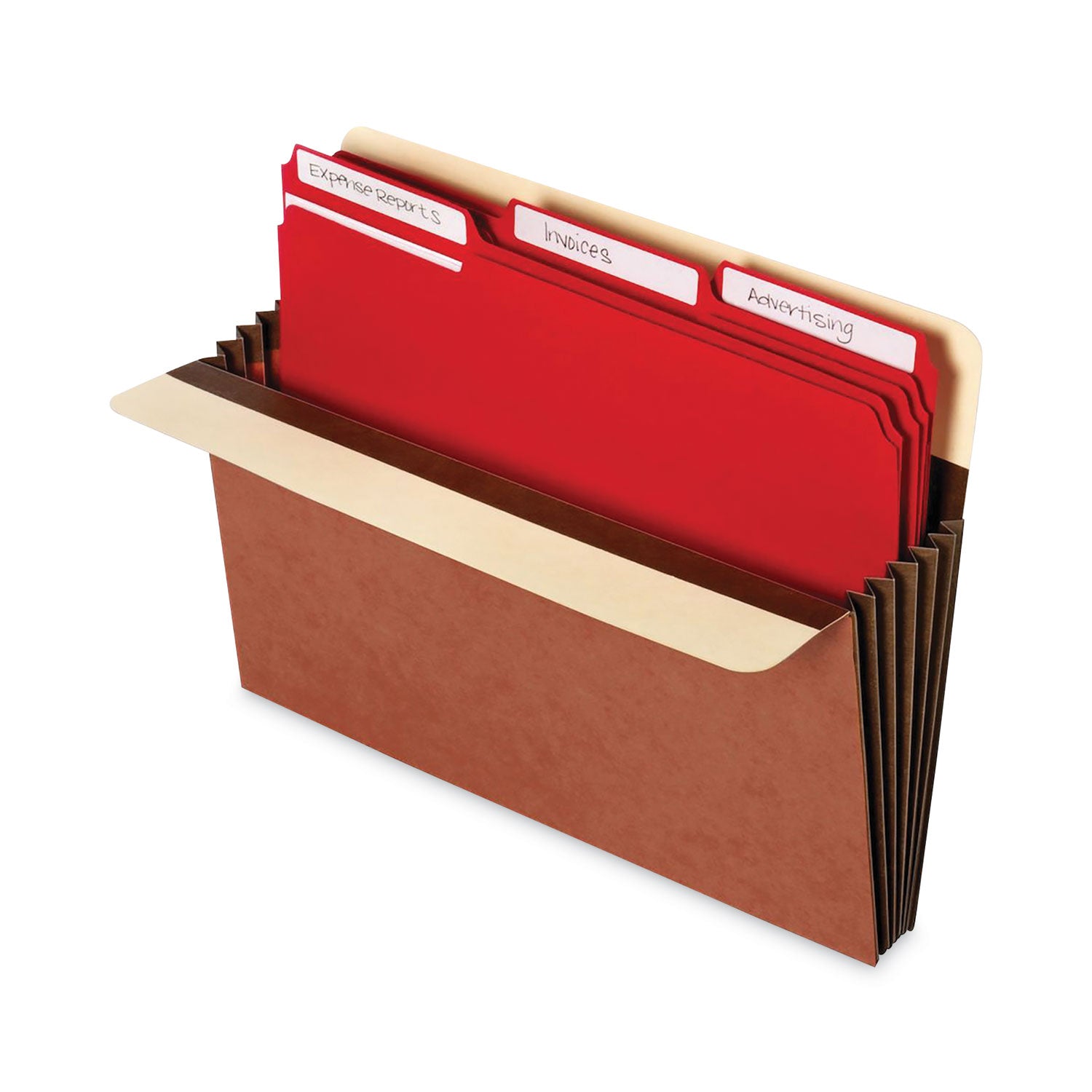 Universal Redrope Expanding File Pockets, 7" Expansion, Letter Size, Brown, 5/Box (17562)