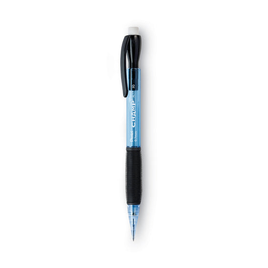 Pentel Champ Mechanical Pencil, 0.7 mm, HB (#2), Black Lead, Blue Barrel, Dozen (AL17C)