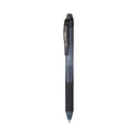 Pentel EnerGel-X Gel Pen, Retractable, Medium 0.7 mm, Black Ink, Smoke/Black Barrel, Dozen (BL107A)