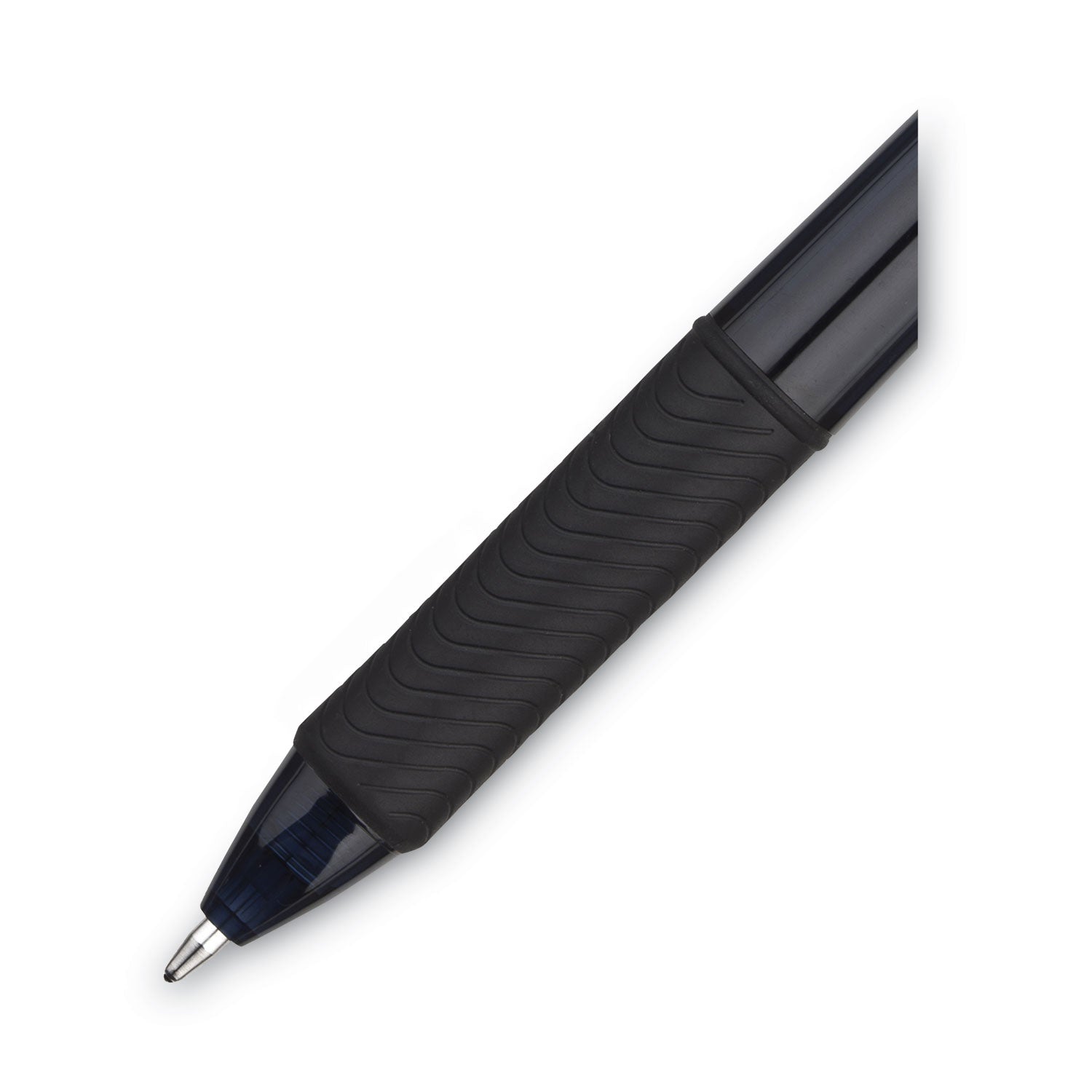 Pentel EnerGel-X Gel Pen, Retractable, Bold 1 mm, Black Ink, Smoke/Black Barrel, Dozen (BL110A)