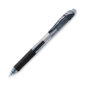 Pentel EnerGel-X Gel Pen, Retractable, Fine 0.5 mm Needle Tip, Black Ink, Clear/Black Barrel, Dozen (BLN105A)