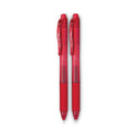 Pentel EnerGel-X Gel Pen, Retractable, Fine 0.5 mm Needle Tip, Red Ink, Translucent Red/Red Barrel, Dozen (BLN105B)