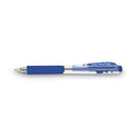 Pentel WOW! Gel Pen, Retractable, Medium 0.7 mm, Blue Ink, Clear/Blue Barrel, Dozen (K437C)
