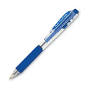 Pentel WOW! Gel Pen, Retractable, Medium 0.7 mm, Blue Ink, Clear/Blue Barrel, Dozen (K437C)