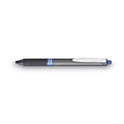 Pentel Oh! Gel Pen, Retractable, Medium 0.7 mm, Blue Ink, Black Barrel, Dozen (K497C)