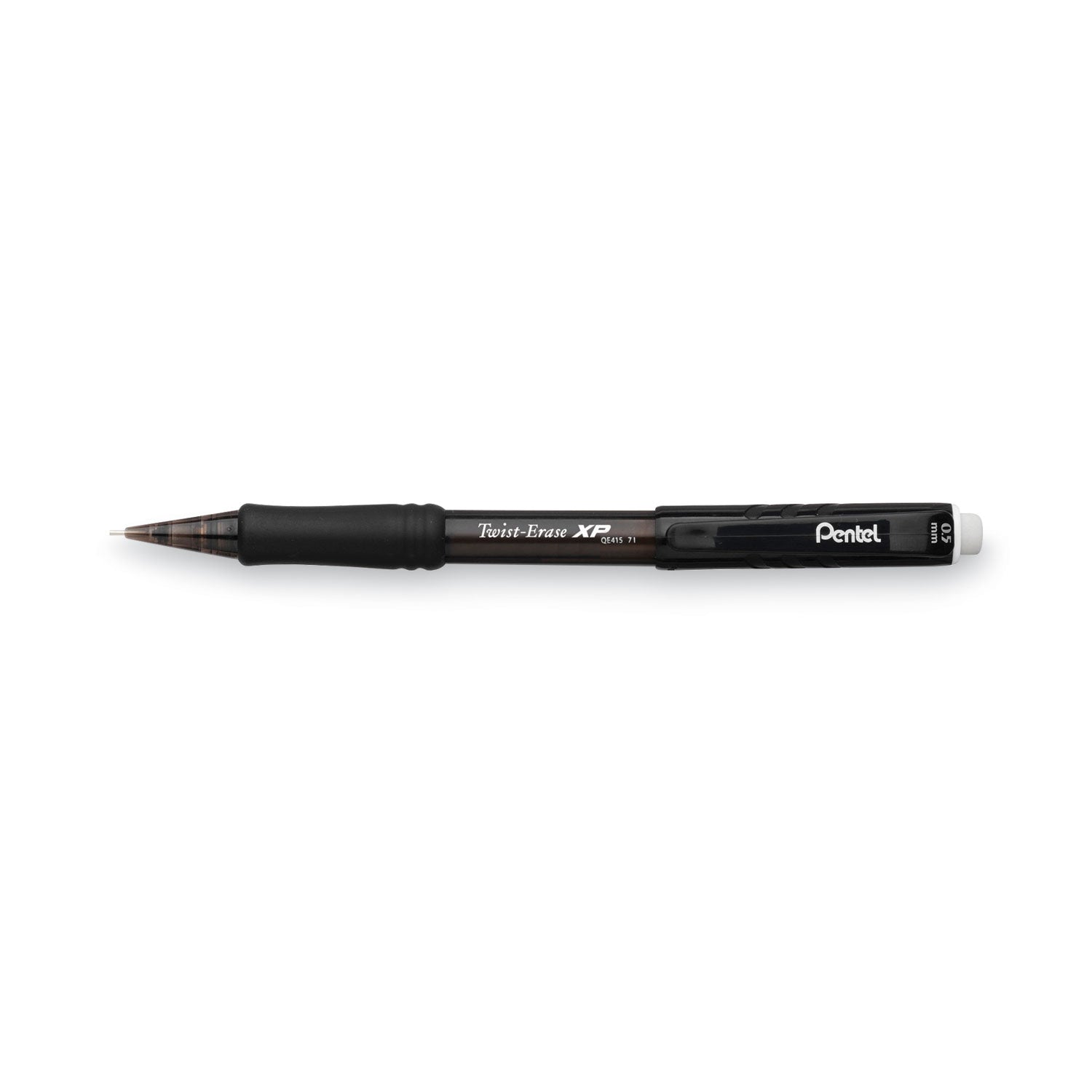 Pentel Twist-Erase EXPRESS Mechanical Pencil, 0.5 mm, HB (#2), Black Lead, Black Barrel, Dozen (QE415A)