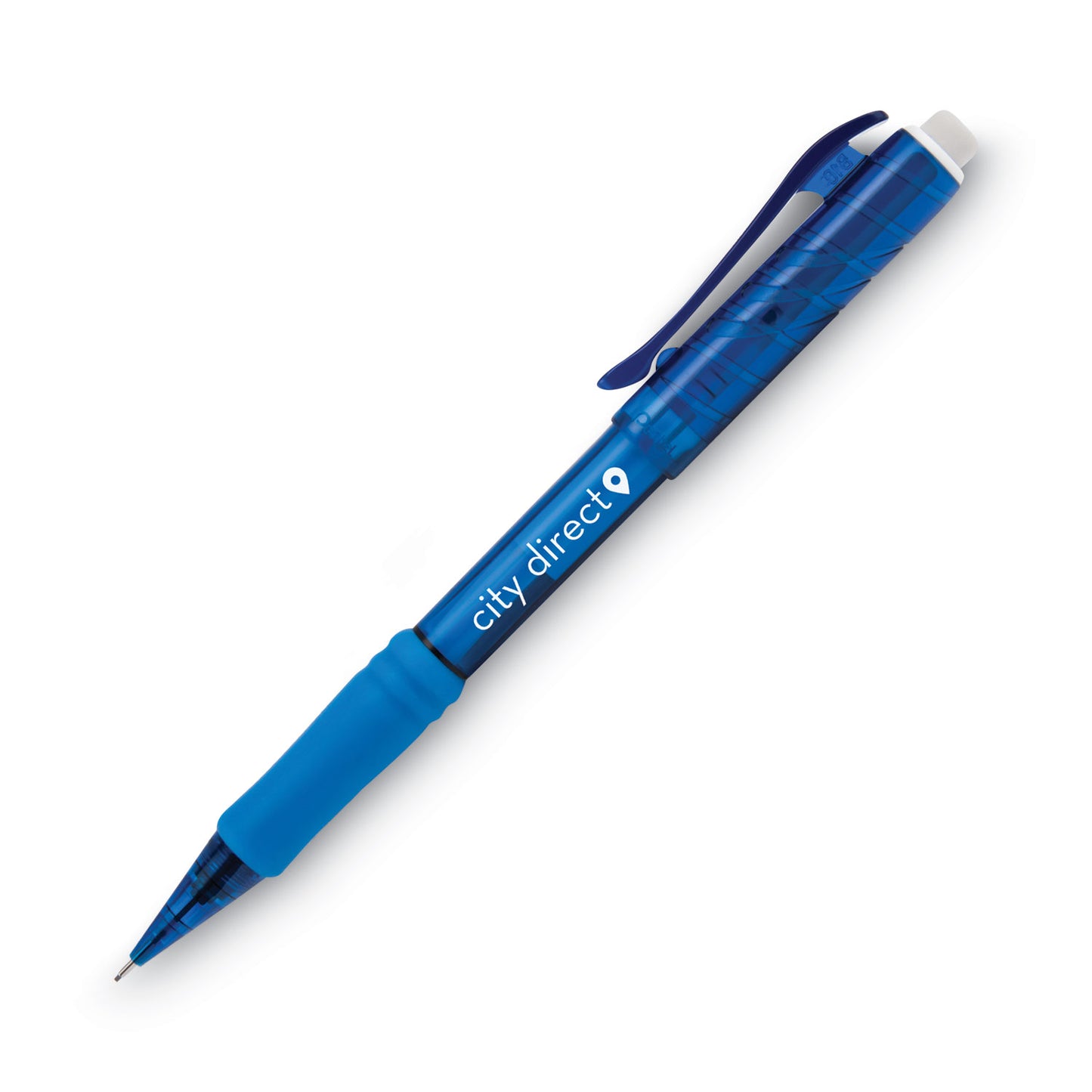Pentel Twist-Erase EXPRESS Mechanical Pencil, 0.7 mm, HB (#2), Black Lead, Blue Barrel, Dozen (QE417C)