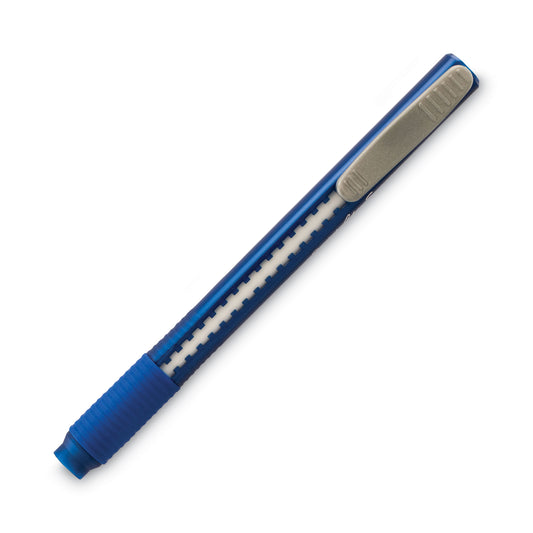 Pentel Clic Eraser Grip Eraser, For Pencil Marks, White Eraser, Blue Barrel (ZE22C)