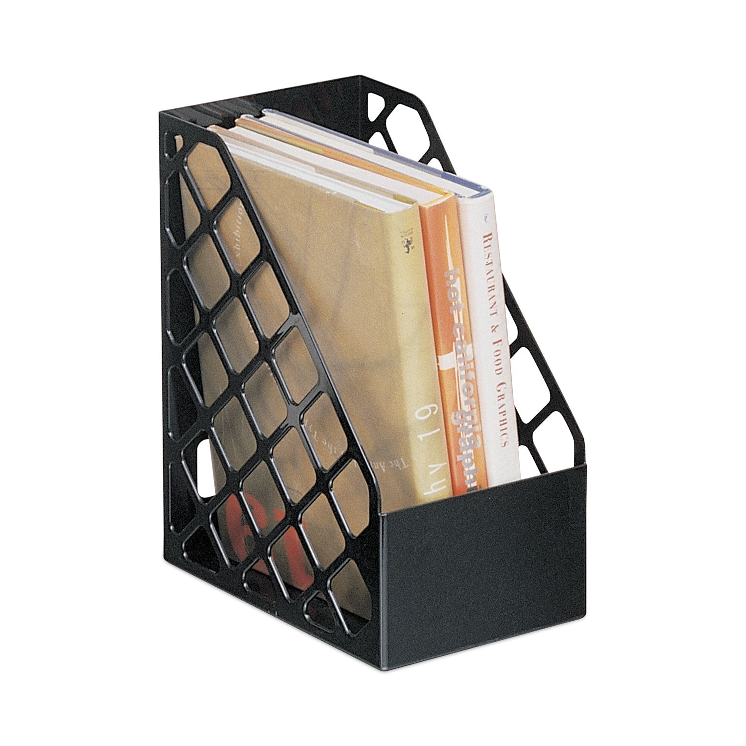 Universal Recycled Plastic Large Magazine File, 6.25 x 9.5 x 11.88, Black (08119)