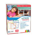 C-Line Reusable Dry Erase Pockets, Easy Load, 9 x 12, Assorted Primary Colors, 25/Pack (42620)