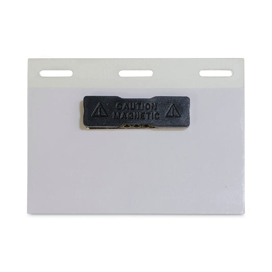 C-Line Self-Laminating Magnetic Style Name Badge Holder Kit, 2" x 3", Clear, 20/Box (92823)