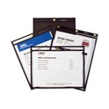 C-Line Heavy-Duty Super Heavyweight Plus Stitched Shop Ticket Holders, Clear/Black, 9 x 12, 15/Box (50912)