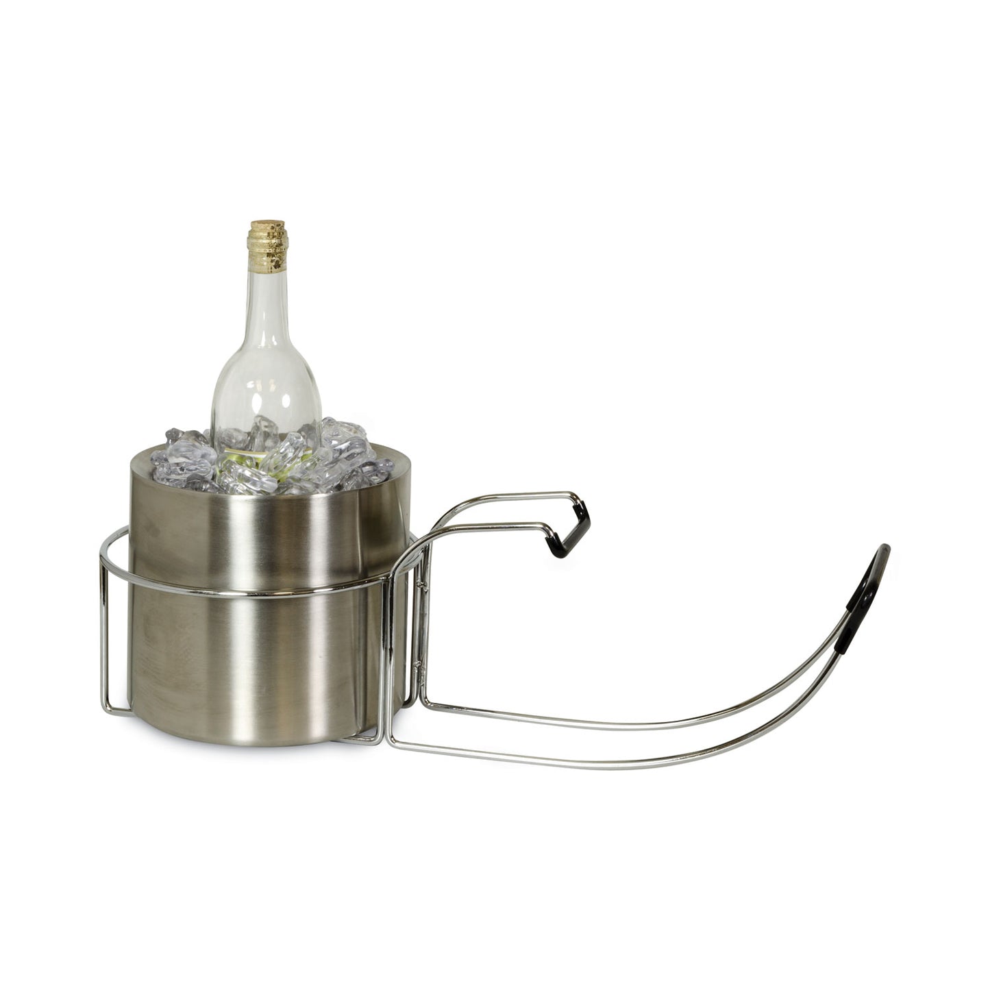 C-Line Wine By Your Side, Steel Frame/Red Wine Adapter/Ice Bucket, 161.06 cu in, Stainless Steel (20014)