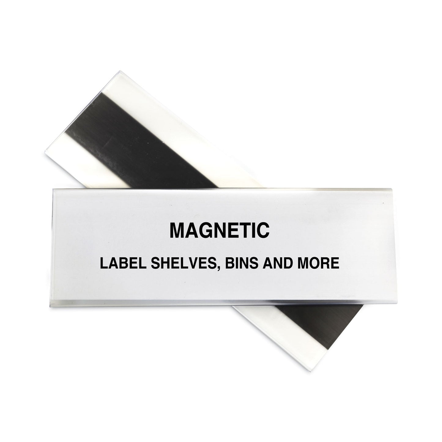 C-Line HOL-DEX Magnetic Shelf/Bin Label Holders, Side Load, 2 x 6, Clear, 10/Box (87247)