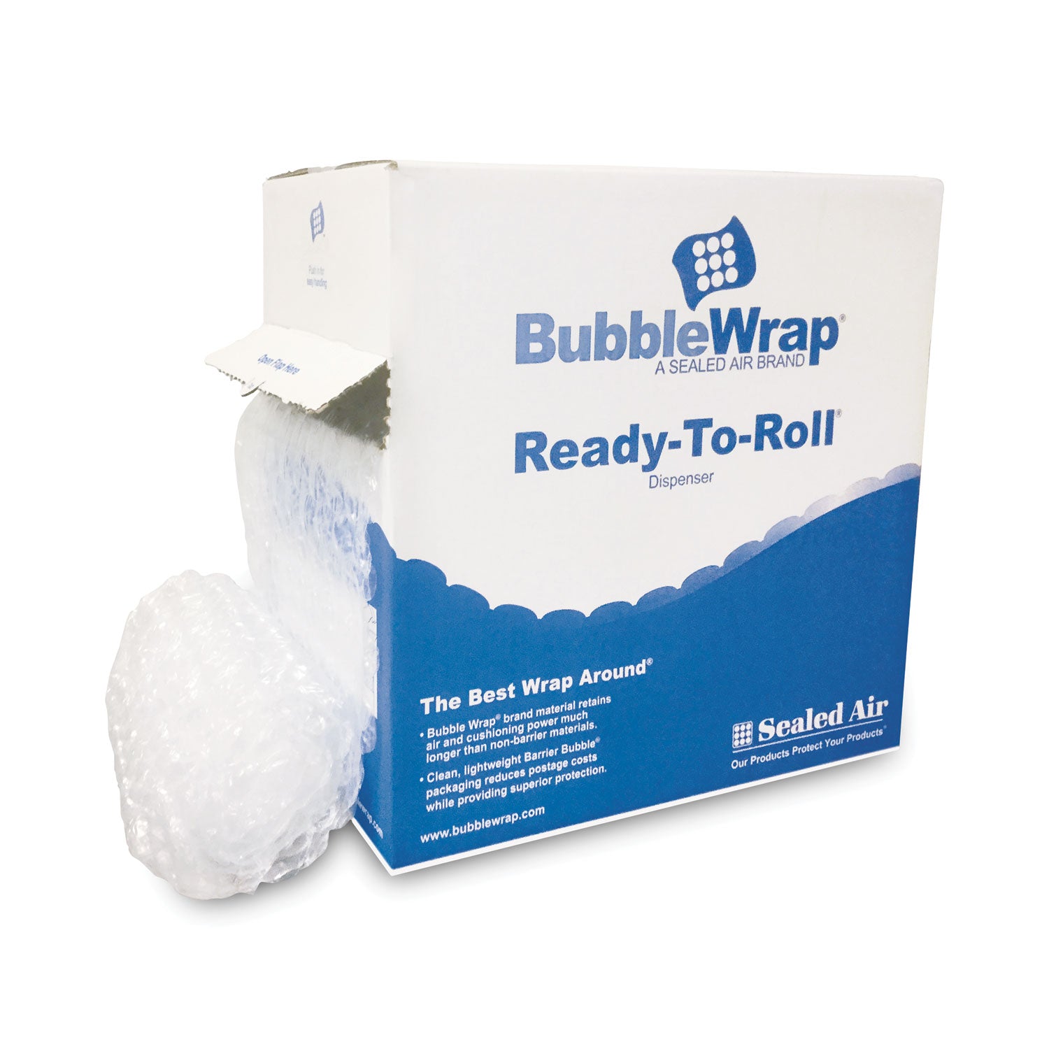 Sealed Air Bubble Wrap Cushion Bubble Roll, 0.5" Thick, 12" x 65 ft (90065)