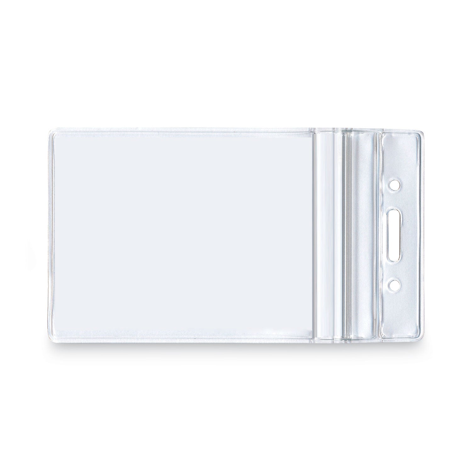 Advantus Resealable ID Badge Holders, Vertical Orientation, Transparent Frost 2.68" x 5" Holder, 2.38" x 3.75" Insert, 50/Pack (75524)