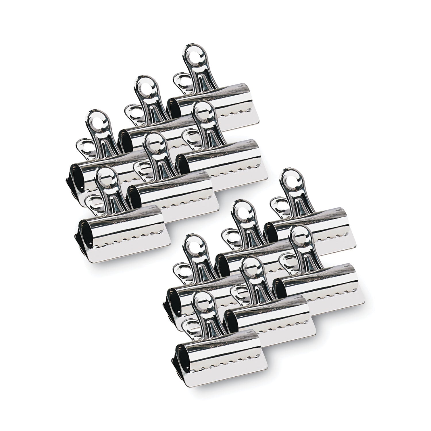 X-ACTO Bulldog Clips, Jumbo, Nickel, 12/Box (2004LMR)