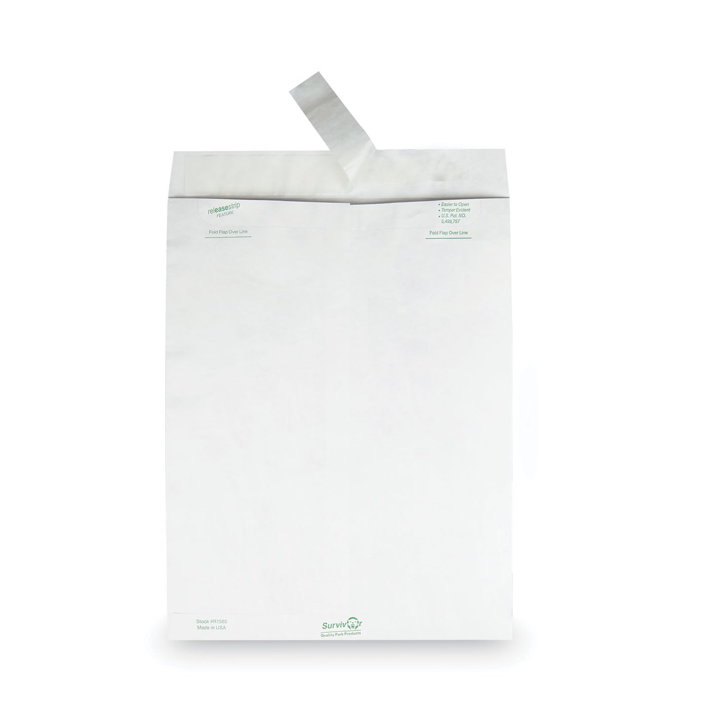 Survivor Lightweight 14 lb Tyvek Catalog Mailers, #13 1/2, Square Flap, Redi-Strip Adhesive Closure, 10 x 13, White, 50/Box (R1582)