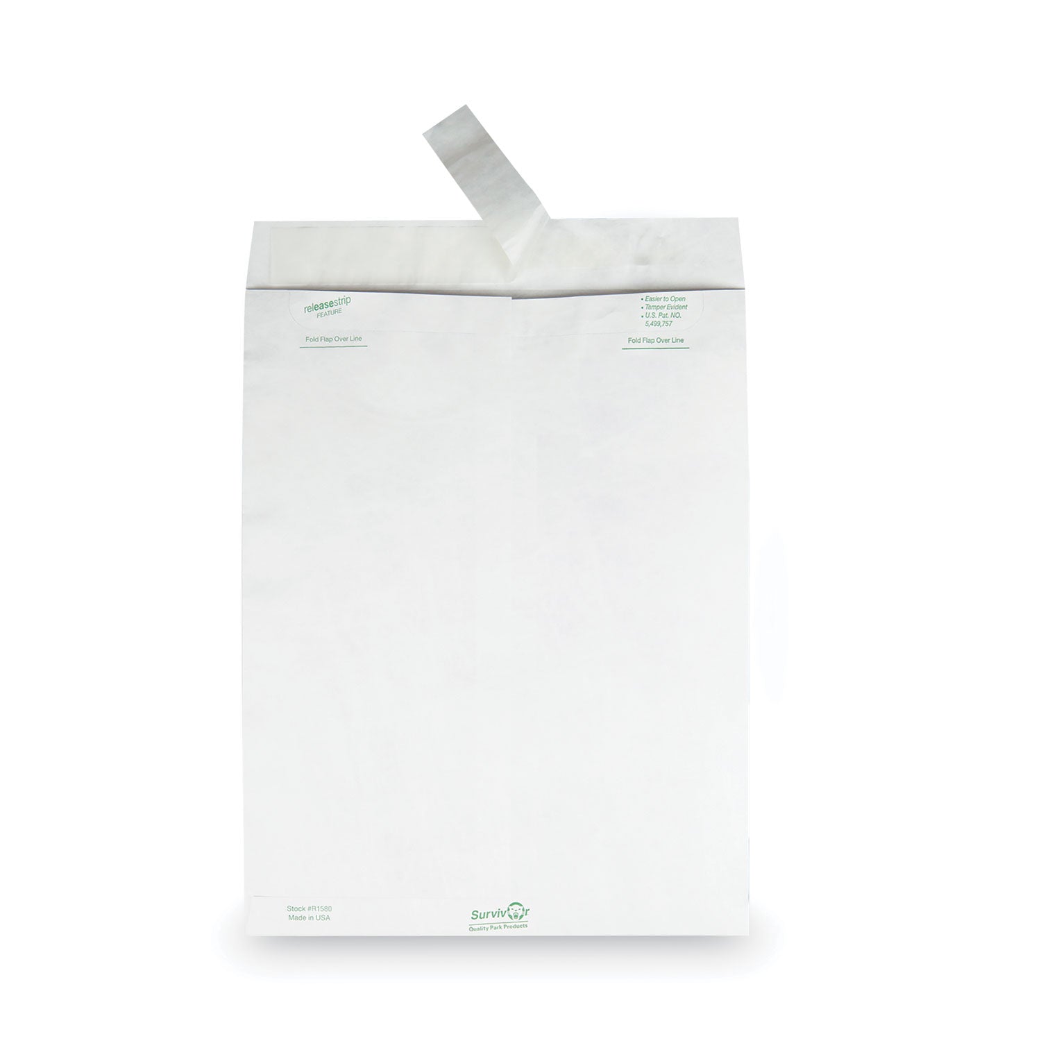 Survivor Lightweight 14 lb Tyvek Catalog Mailers, #13 1/2, Square Flap, Redi-Strip Adhesive Closure, 10 x 13, White, 50/Box (R1582)