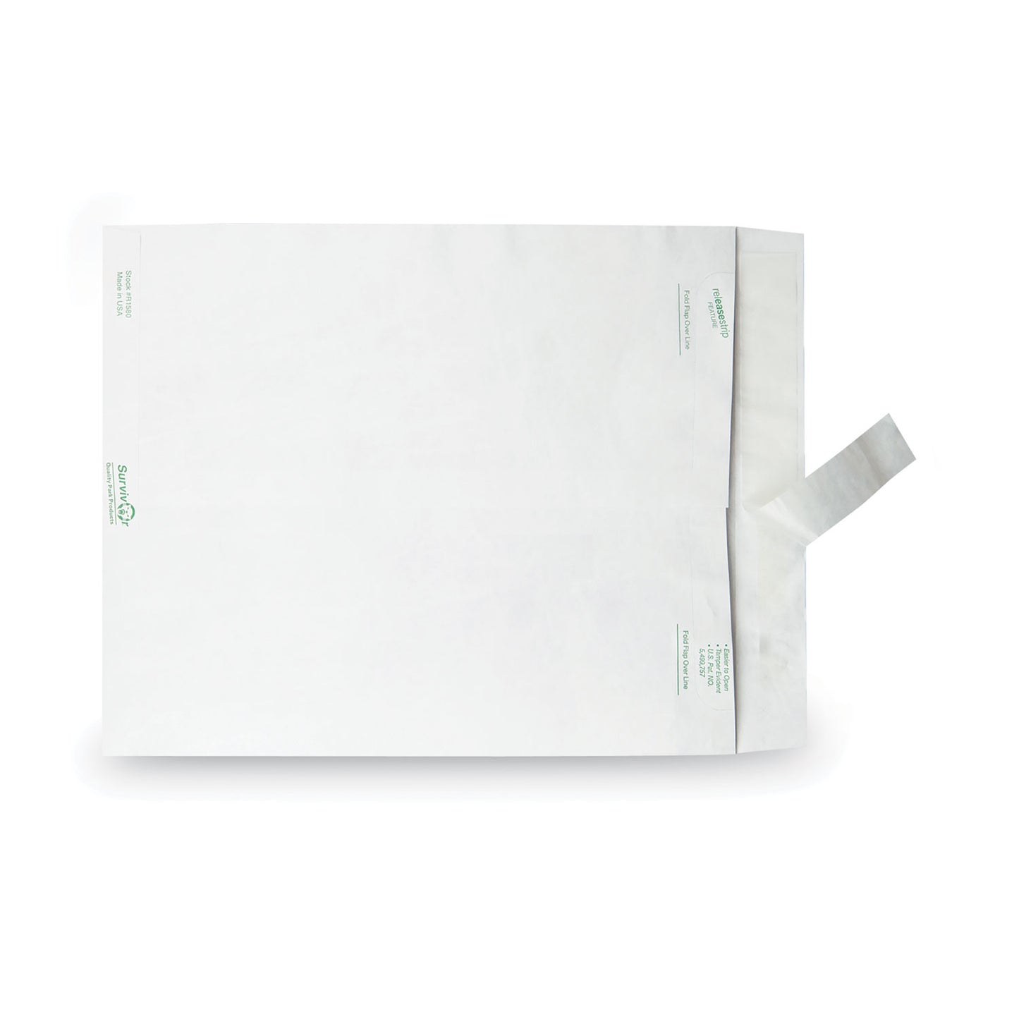 Survivor Lightweight 14 lb Tyvek Catalog Mailers, #13 1/2, Square Flap, Redi-Strip Adhesive Closure, 10 x 13, White, 50/Box (R1582)