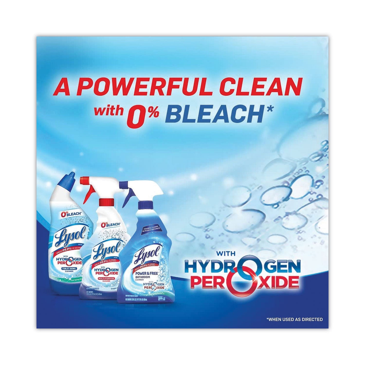 LYSOL Brand Toilet Bowl Cleaner with Hydrogen Peroxide, Ocean Fresh, 24 oz, 2/Pack (96084PK)