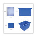 Storex Plastic File Tote, Letter/Legal Files, 18.5" x 14.25" x 10.88", Blue/Clear (61554U01C)