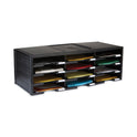 Storex Literature Organizer, 12 Compartments, 10.63 x 13.3 x 31.4, Black (61602U01C)