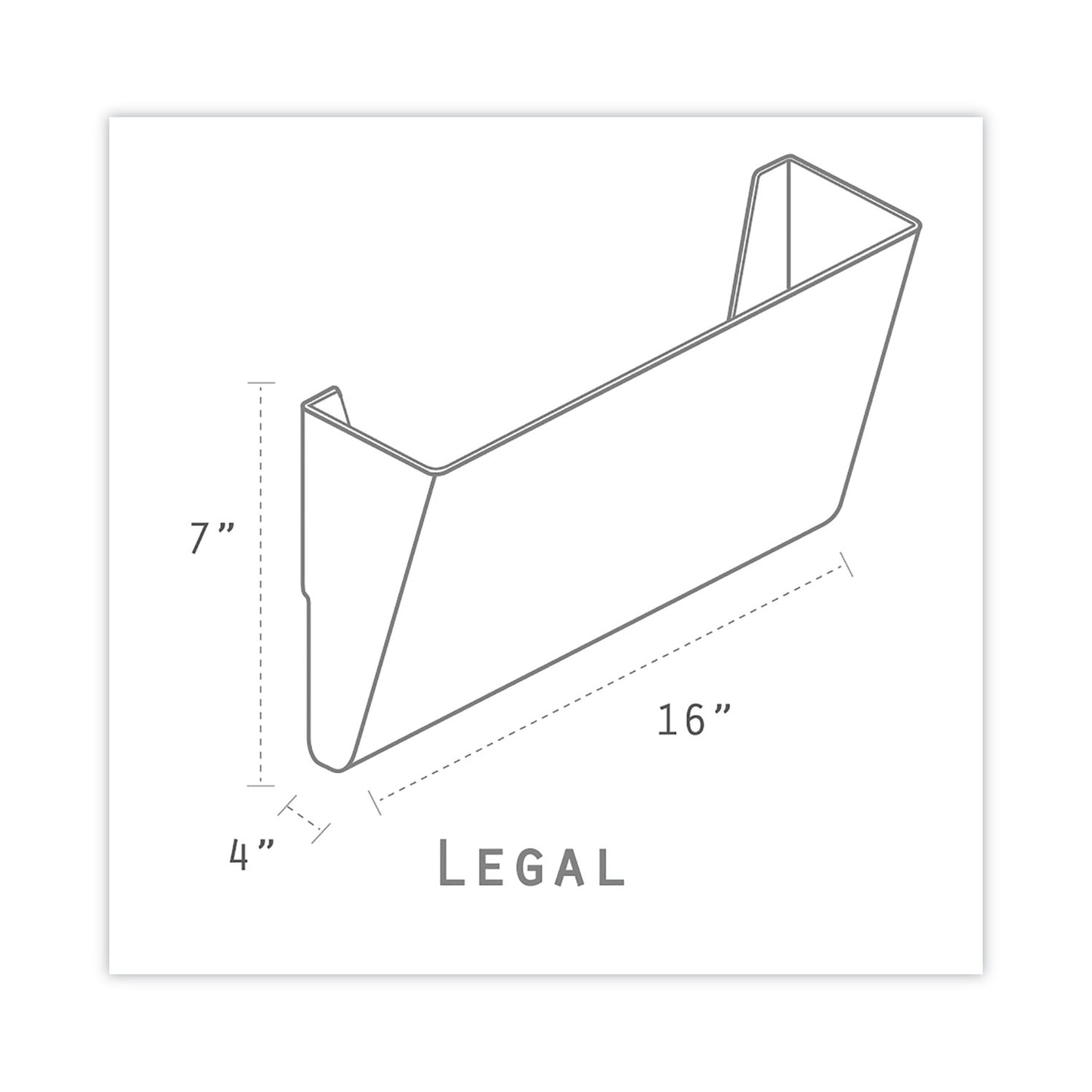 Storex Wall File, Legal Size, 16" x 4" x 7", Smoke (70208U06C)