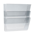 Storex Wall File, 3 Sections, Legal Size 16" x 4" x 14", Clear, 3/Set (70229U06C)