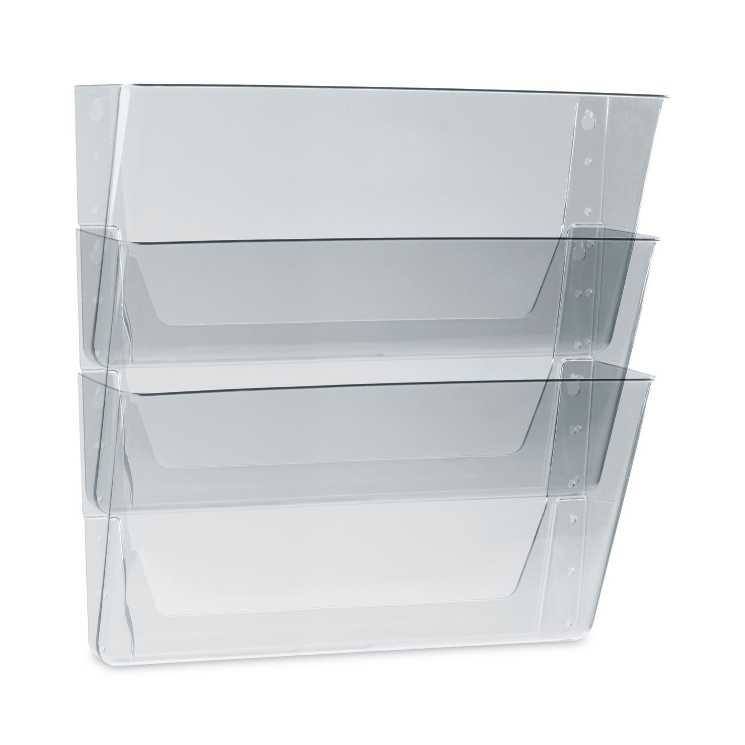 Storex Wall File, 3 Sections, Legal Size 16" x 4" x 14", Clear, 3/Set (70229U06C)