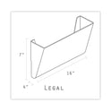 Storex Wall File, 3 Sections, Legal Size 16" x 4" x 14", Clear, 3/Set (70229U06C)