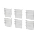 Storex Wall File, 3 Sections, Letter Size, 13" x 4" x 14",  Clear, 3/Set (70245U06C)