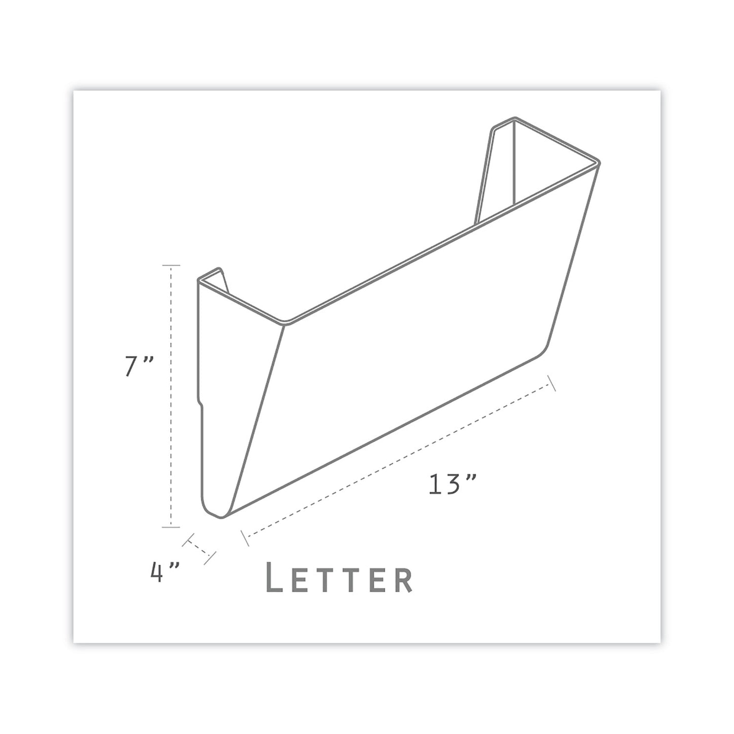 Storex Wall File, 3 Sections, Letter Size, 13" x 4" x 14",  Clear, 3/Set (70245U06C)