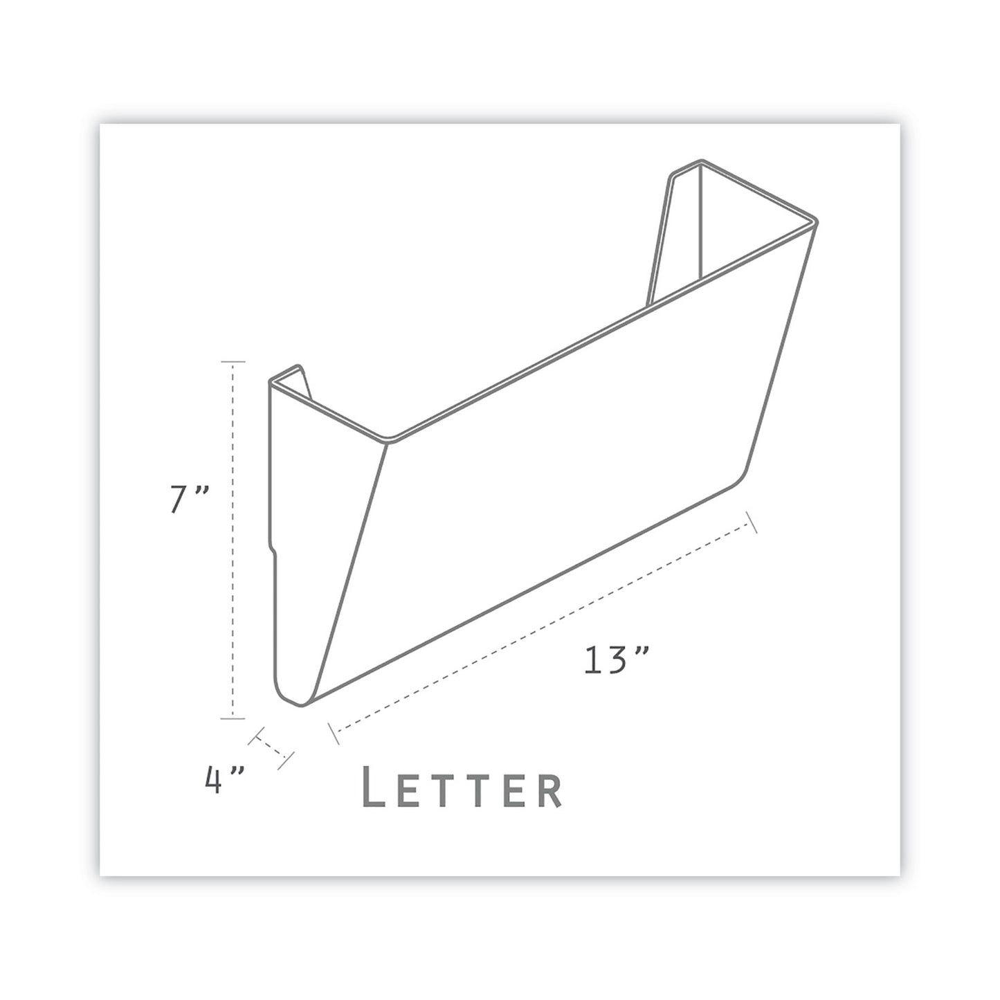 Storex Wall File, 3 Sections, Letter Size, 13" x 4" x 14",  Smoke, 3/Set (70246U06C)