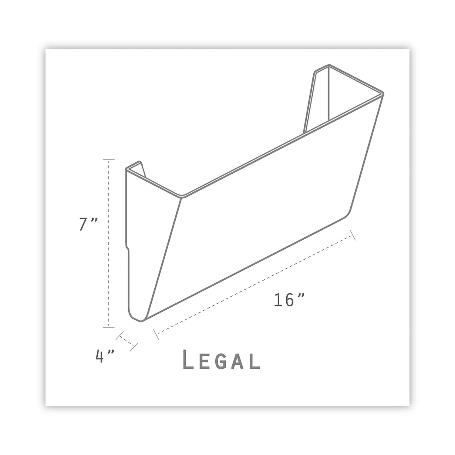 Storex Wall File, 3 Sections, Legal Size, 16" x 4" x 14", Smoke, 3/Set (70247U06C)