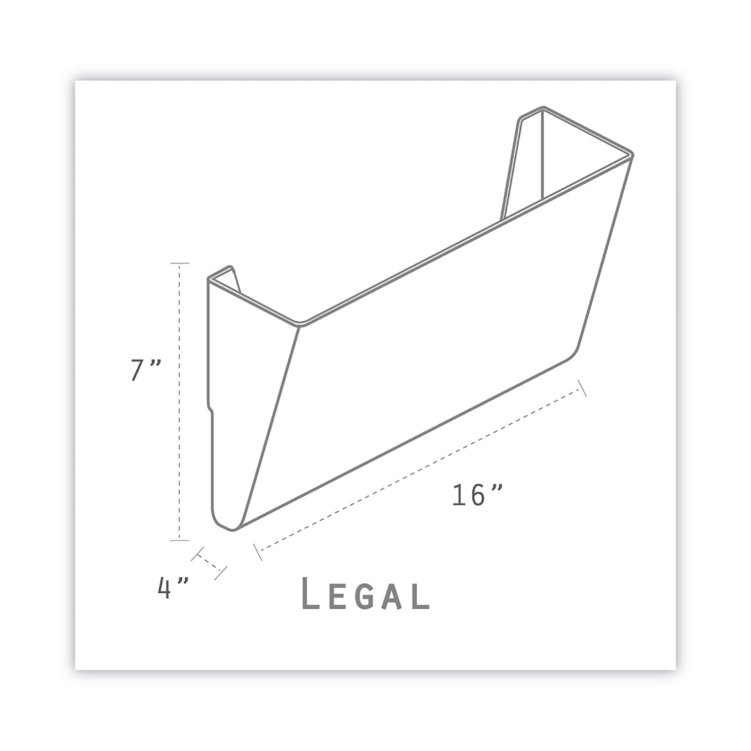 Storex Unbreakable Magnetic Wall File, Legal/Letter Size, 16" x 4" x 7", Clear (70325U06C)