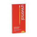 Universal #2 Pre-Sharpened Woodcase Pencil, HB (#2), Black Lead, Yellow Barrel, 24/Pack (55401)