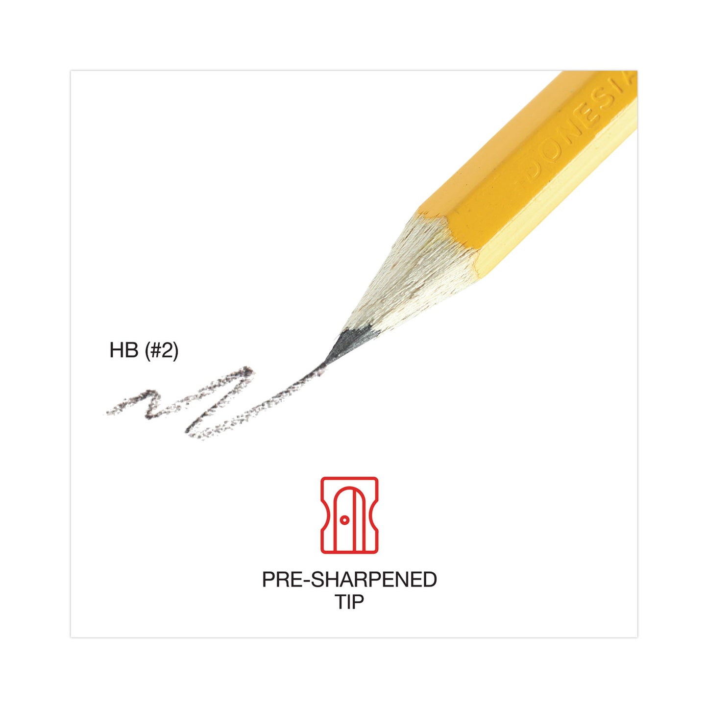 Universal #2 Pre-Sharpened Woodcase Pencil, HB (#2), Black Lead, Yellow Barrel, 24/Pack (55401)