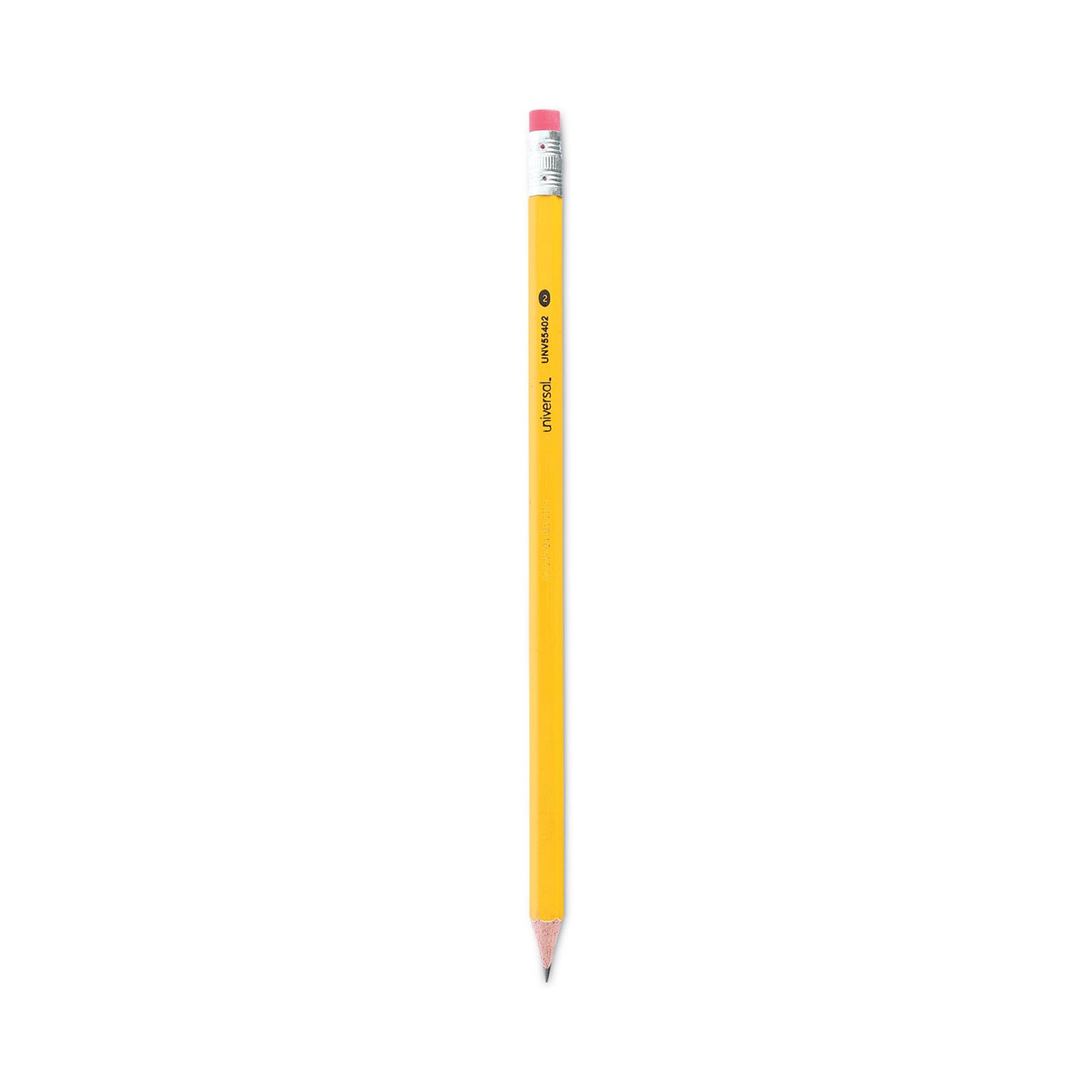 Universal #2 Pre-Sharpened Woodcase Pencil, HB (#2), Black Lead, Yellow Barrel, 72/Pack (55402)