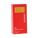 Universal #2 Pre-Sharpened Woodcase Pencil, HB (#2), Black Lead, Yellow Barrel, 72/Pack (55402)