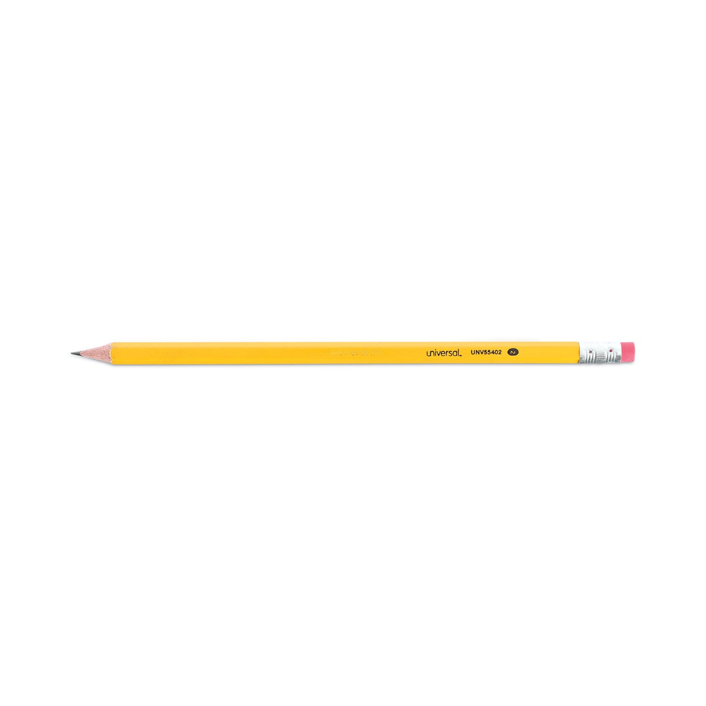 Universal #2 Pre-Sharpened Woodcase Pencil, HB (#2), Black Lead, Yellow Barrel, 72/Pack (55402)