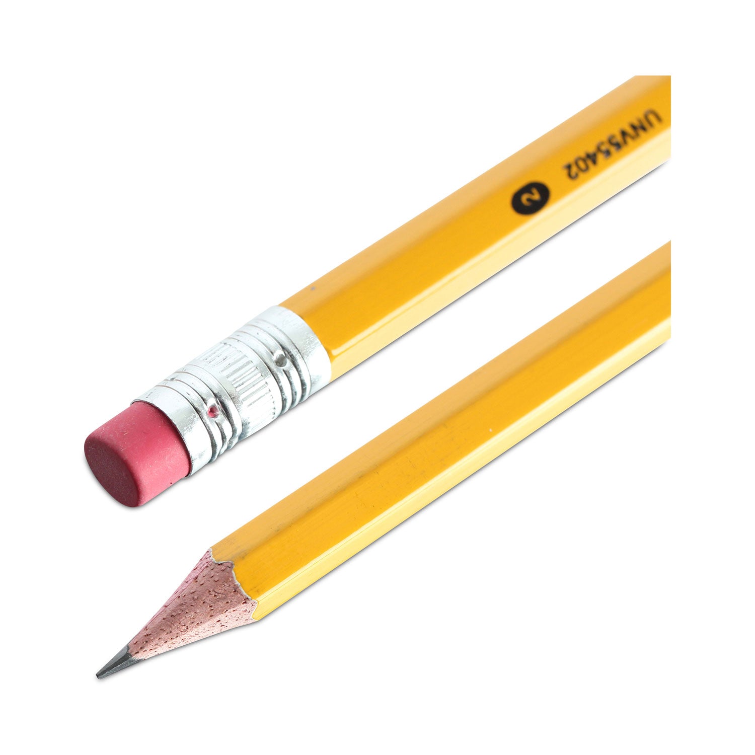 Universal #2 Pre-Sharpened Woodcase Pencil, HB (#2), Black Lead, Yellow Barrel, 72/Pack (55402)